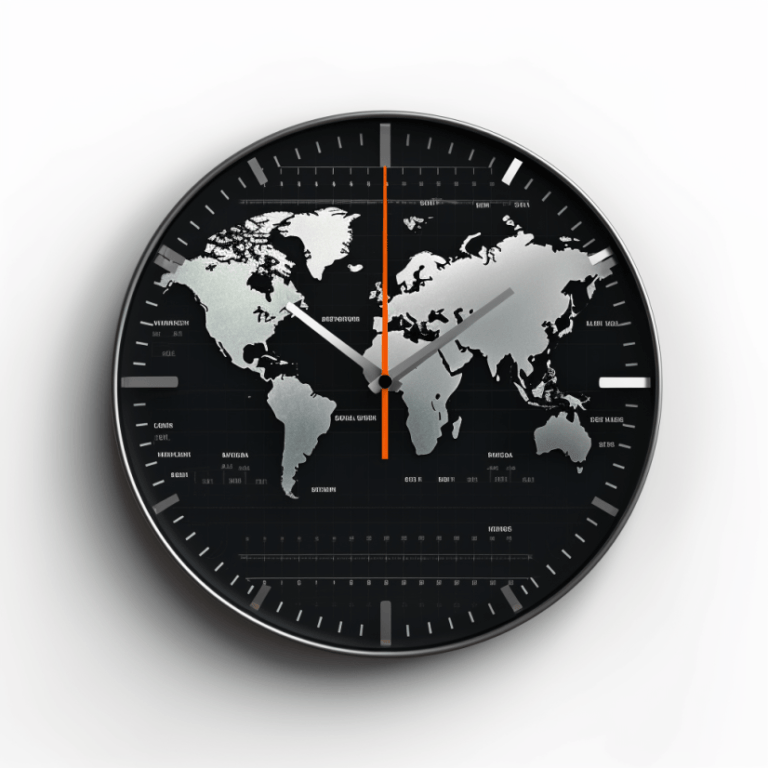 Bangkok godzina strefa czasowa, zegarek z mapa świata