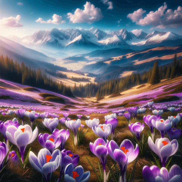 Piękne krokusy w Tatrach – to rewelacyjne miejsce do odwiedzenia wiosną w Polsce