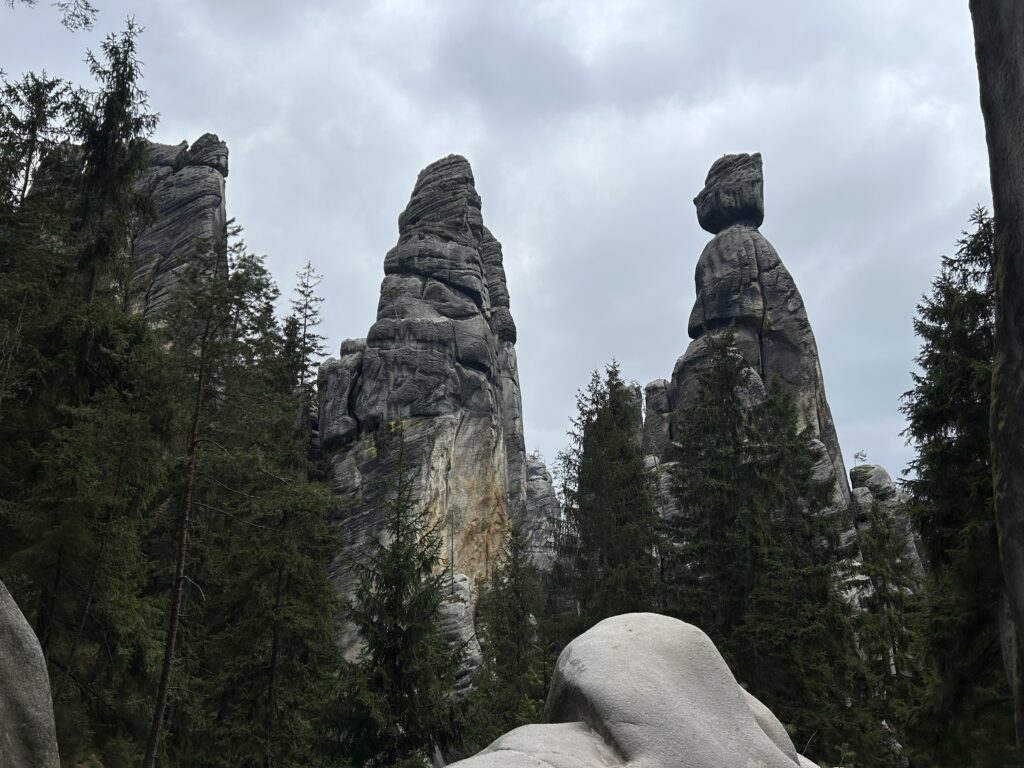 Skalne miasto Czechy - Adrspach i Teplickie skały 3 Starosta i Starostowa w Adrspach skalne miasto