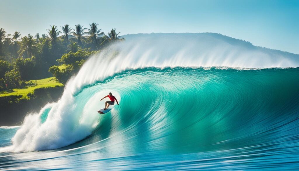surfing Bali