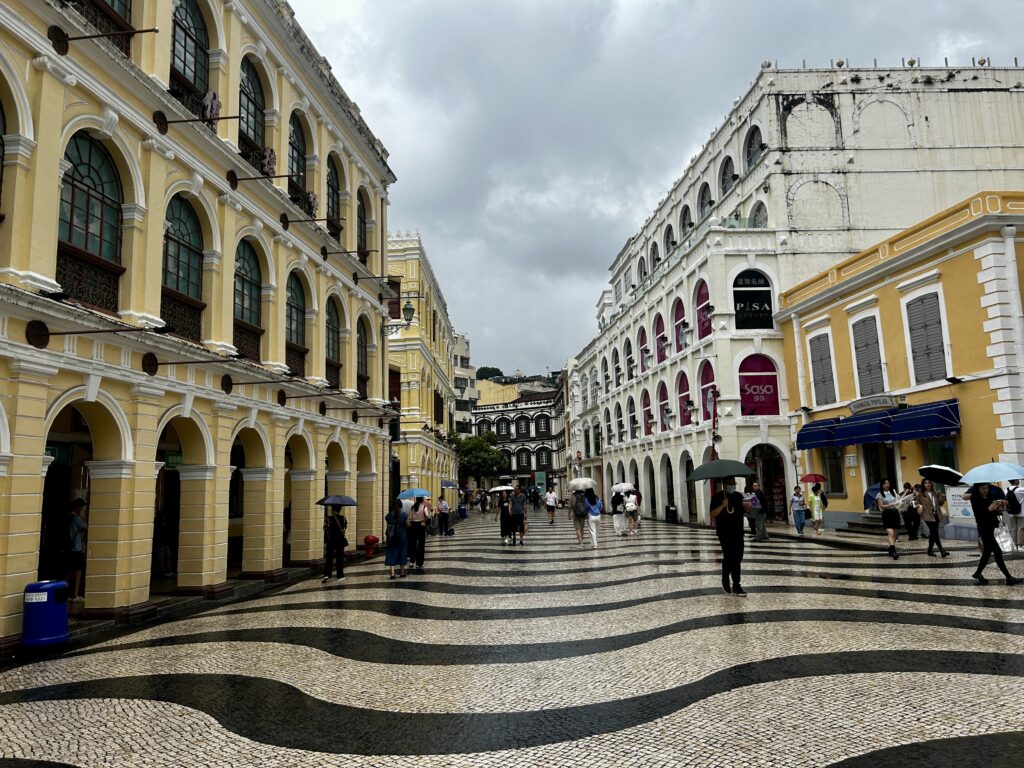 Plac Senado i ulice w centrum Makau
