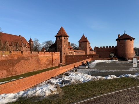 Zamek w Malborku od wschodniej strony